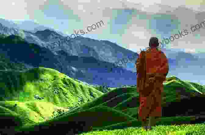 A Buddhist Monk Meditating Peacefully, Symbolizing The Journey Towards Enlightenment. Der Buddhismus Gottfried Hierzenberger