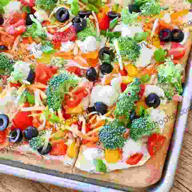 A Delicious Gluten Free Pizza Topped With Fresh Vegetables And Melted Cheese Combining Special Recipes For Nutritious Diets: The Ketogenic And Vegan Food: Keto Diet Food