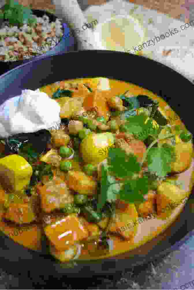 A Tantalizing Spread Of Vegan Indian Dishes, Including Curries, Biryanis, And Samosas. Mango Mint: Arabian Indian And North African Inspired Vegan Cuisine (Tofu Hound Press)