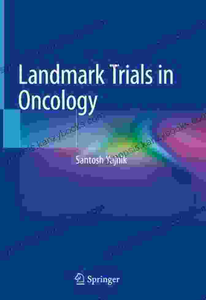 Landmark Trials In Oncology Book Cover Featuring A Microscope And The Silhouettes Of Medical Professionals. Landmark Trials In Oncology Santosh Yajnik