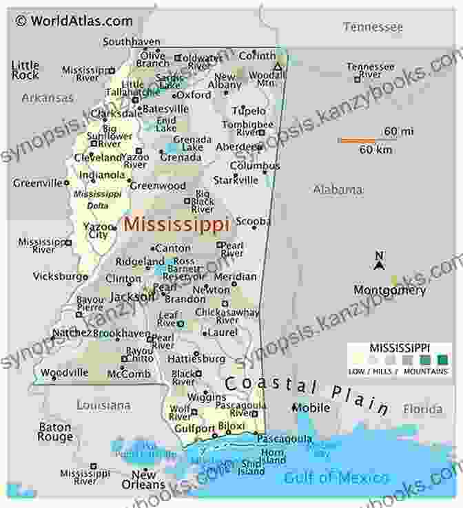 Map Of Mississippi Showing Its Diverse Geographical Regions The Mississippi Encyclopedia James G Thomas