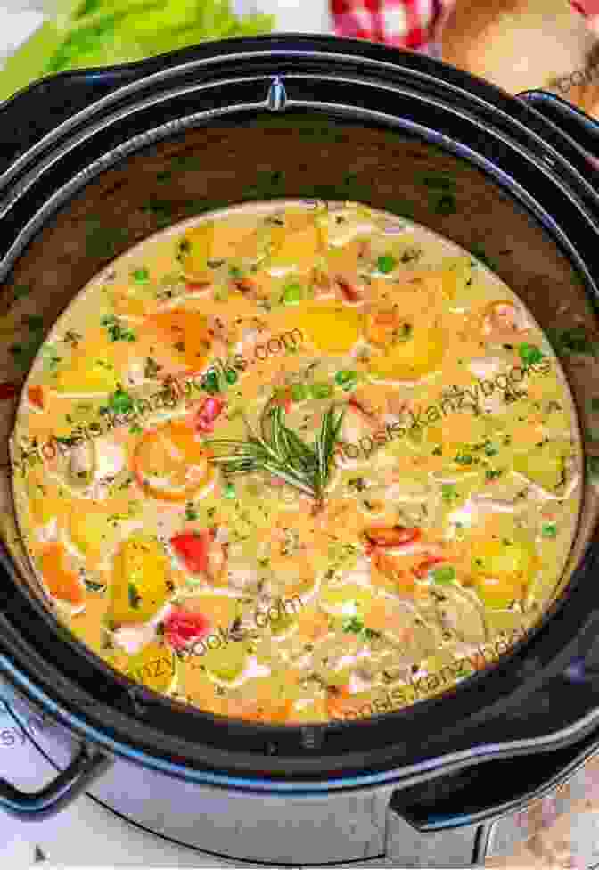 Tender Chicken Stew Simmering In A Slow Cooker Good Food Eat Well: Healthy Slow Cooker Recipes