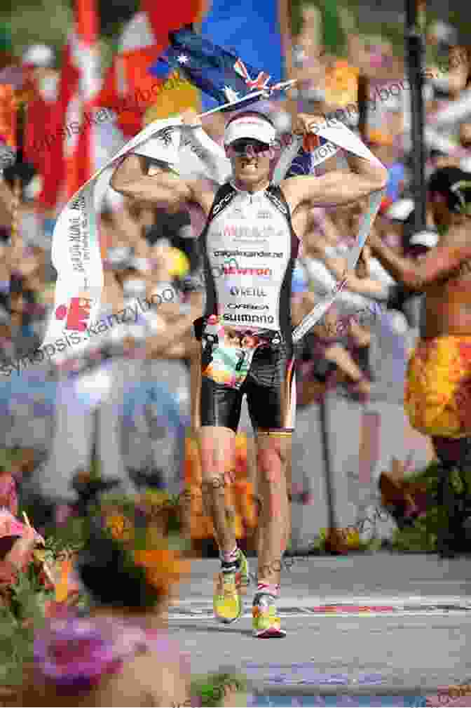 Triathlete Crossing The Finish Line Of A Triathlon Train To Tri: Your First Triathlon