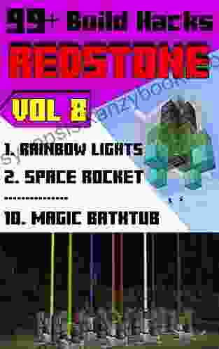 MINECRAFT: RAINBOW LIGHTS SPACE ROCKET HIDDEN STAINS SUPER SHOOTER : 99+ REDSTONE Build Hacks (Vol 8) (99+ Pro Build REDSTONE 7)